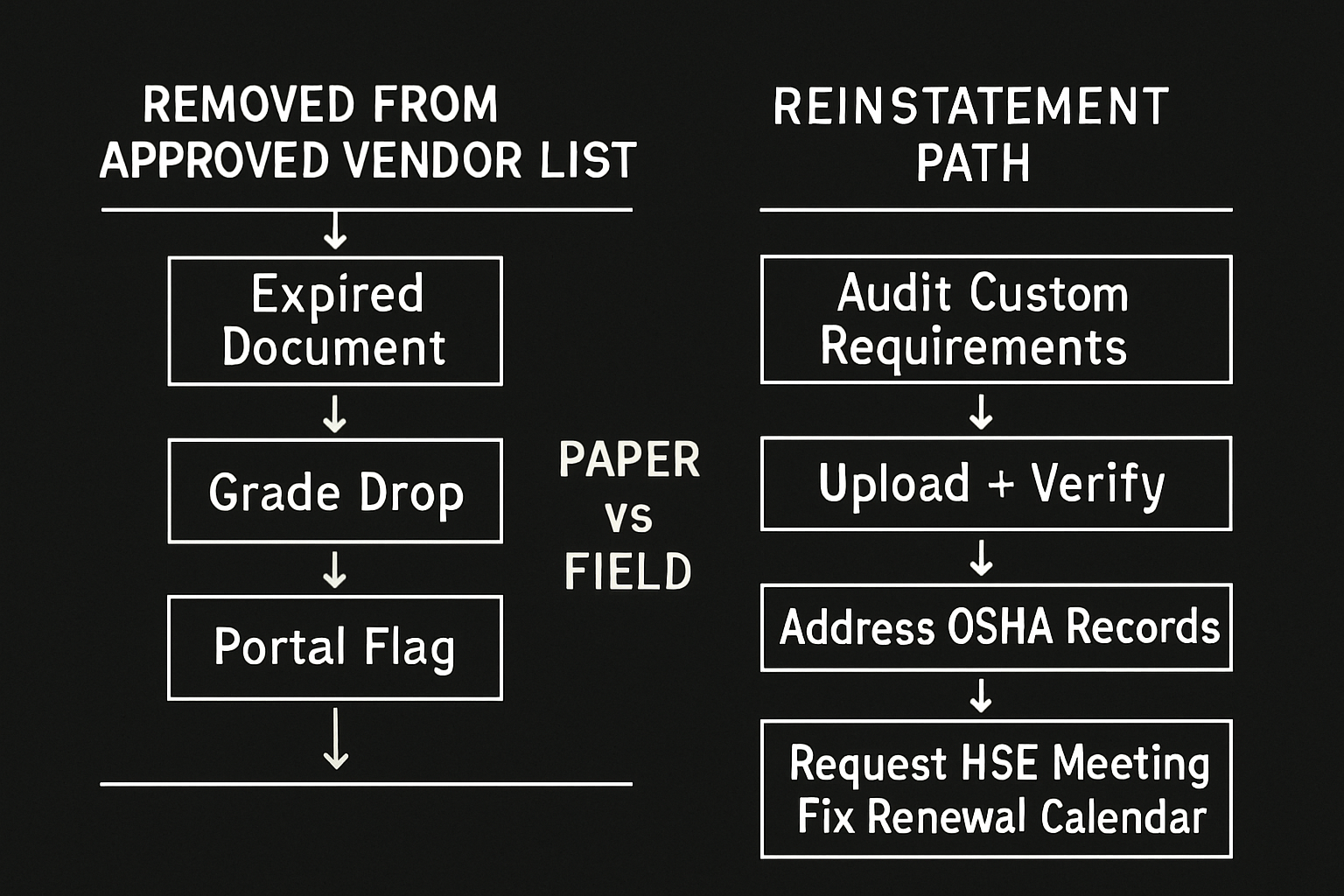 How to Get Back on an Approved Vendor List After ISNetworld or Avetta Removal