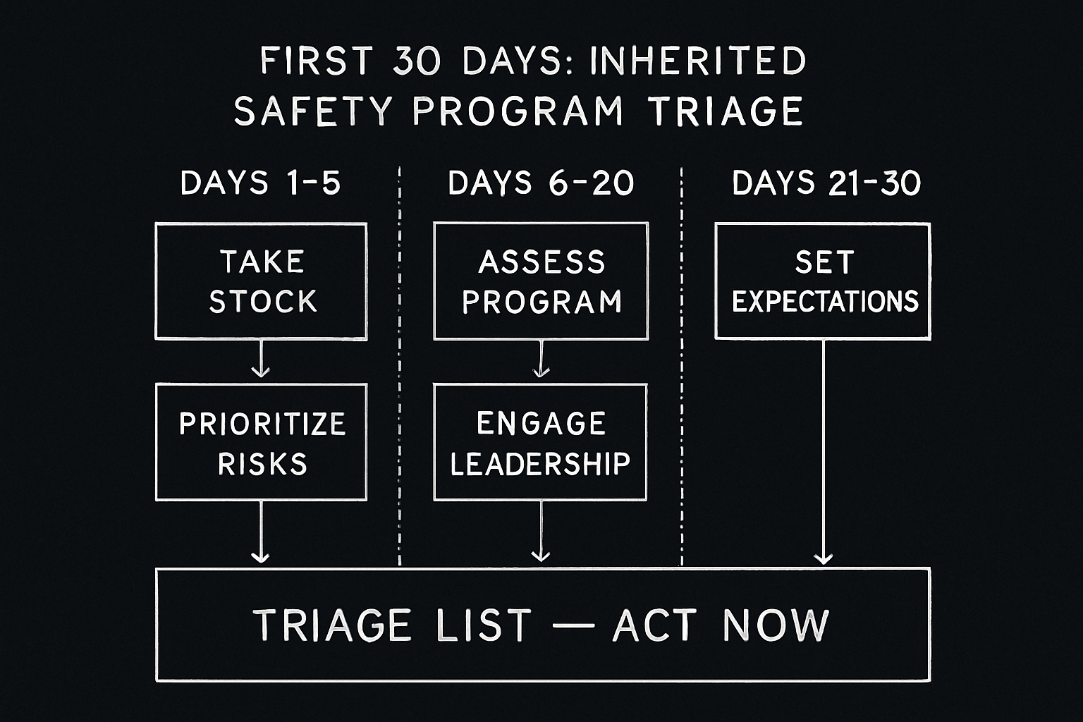 First 30 Days: Fixing a Broken Manufacturing Safety Program